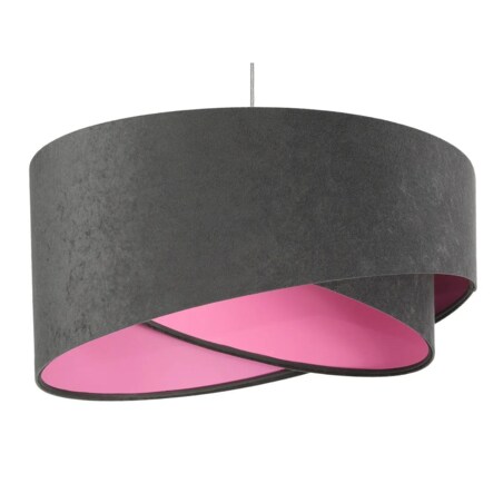 Lampa wisząca GEMSTONE GRAY grafitowa/różówa