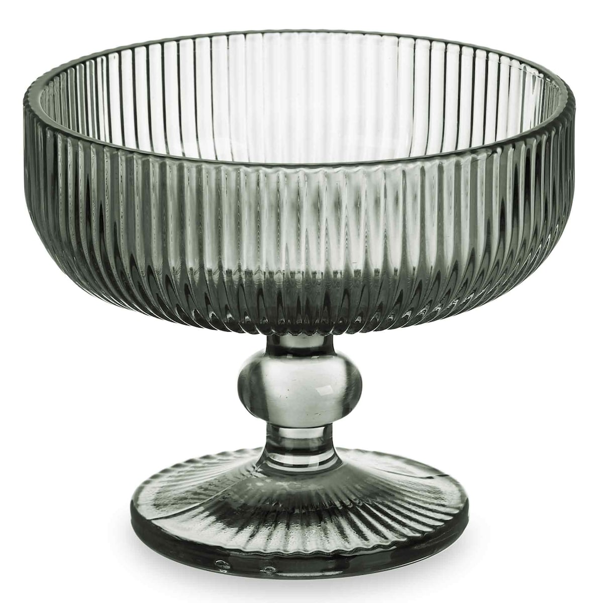 Pucharki do deserów 6 szt. ryflowane zielone