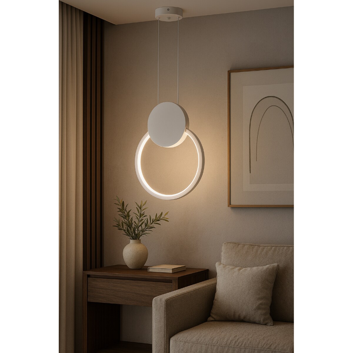 LAMPA WISZĄCA LUMINARIS BIAŁA