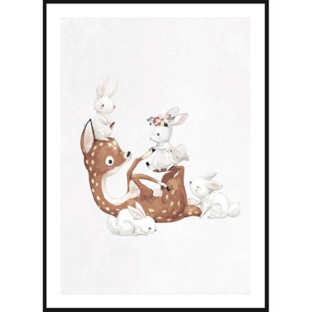 Poster Story, Plakat, Obraz - Sarenka z Zajączkami, wymiary 60 x 84 cm