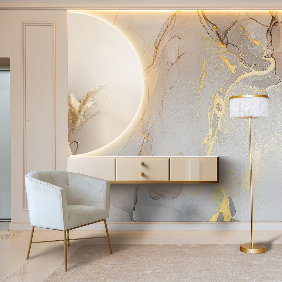 Lustro łazienkowe połówka koła z podświetleniem - HELENA LED