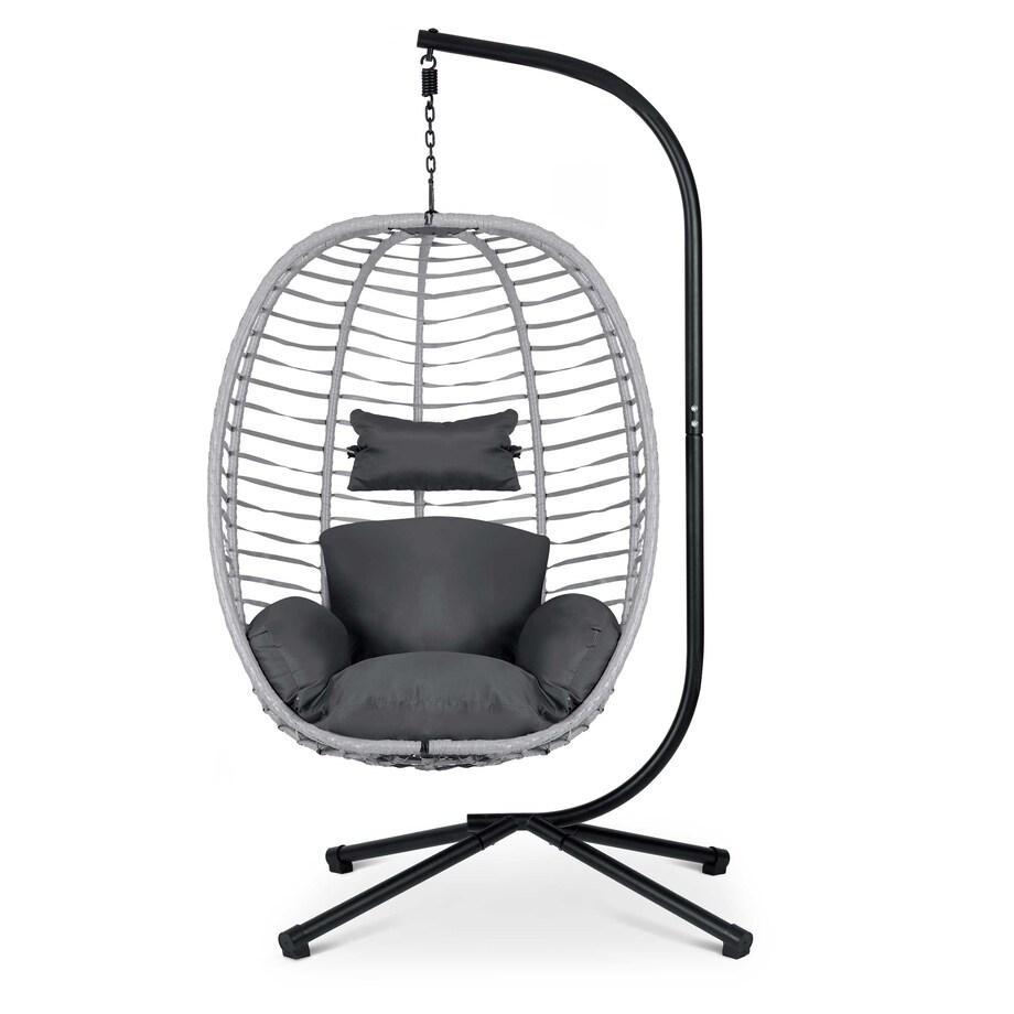 Fotel ogrodowy wiszący huśtawka kosz składany Sofotel Toskana szary