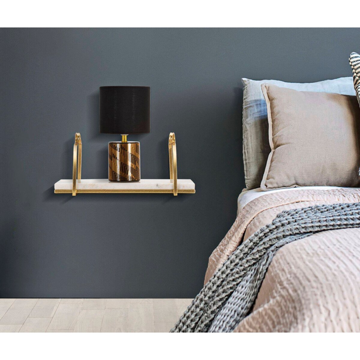 Marmurowa półka ścienna, 40 cm