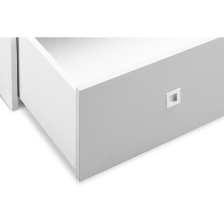 KONSIMO MIRUM Szare łóżko w kształcie domku