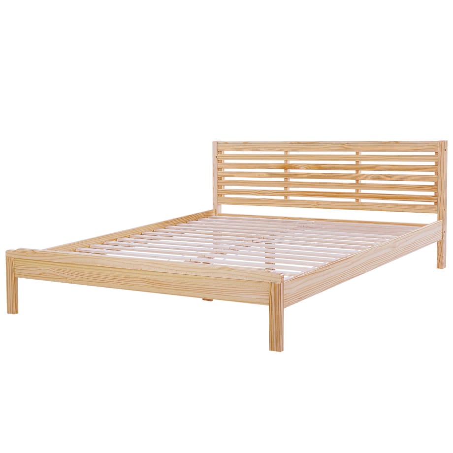 Łóżko drewniane 180 x 200 cm jasne CARNAC