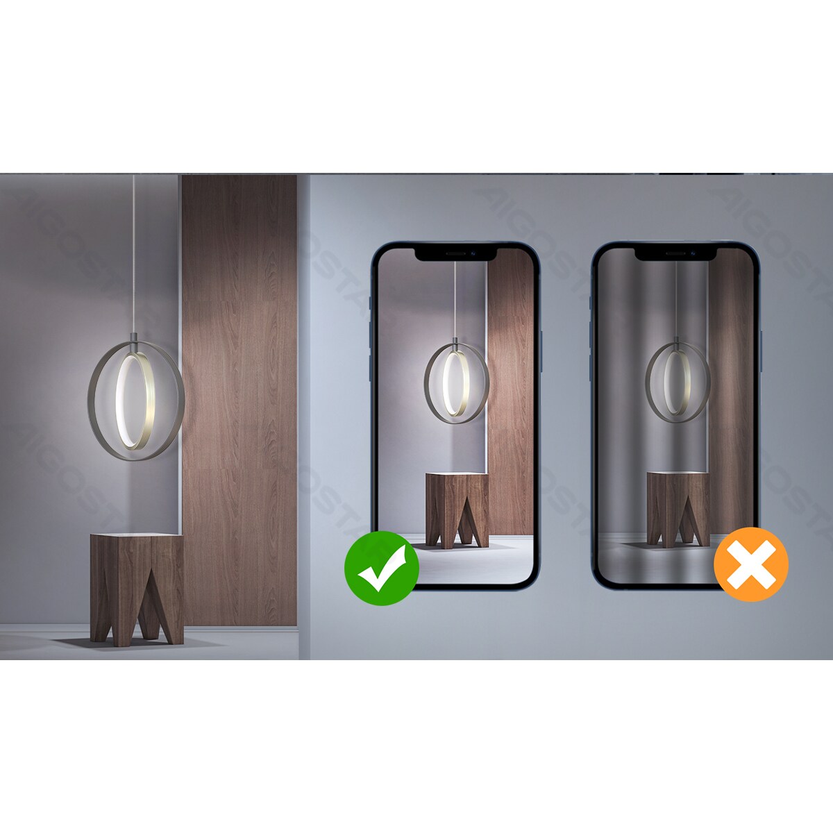 lampa wisząca 6500 k auminium i silikon 120 cm