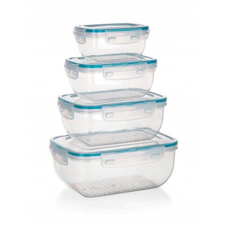 KOMPLET POJEMNIKI PLASTIKOWE na jedzenie żywność przechowywanie lodówki