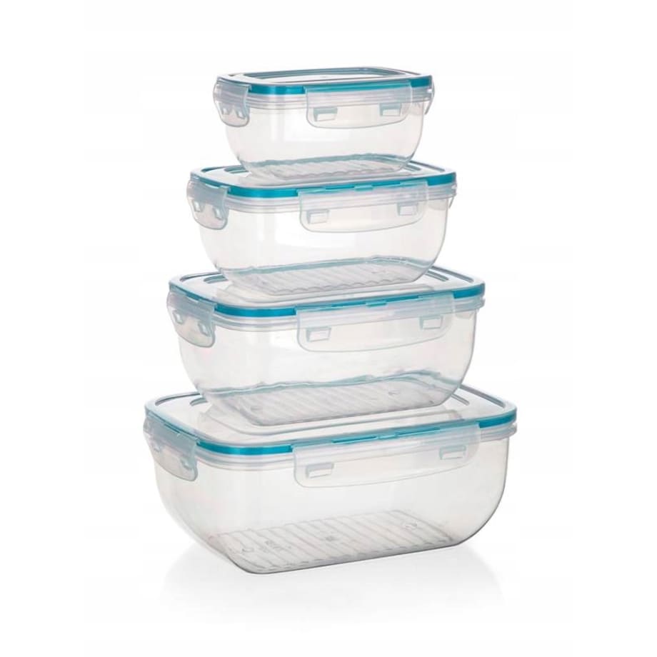 KOMPLET POJEMNIKI PLASTIKOWE na jedzenie żywność przechowywanie lodówki