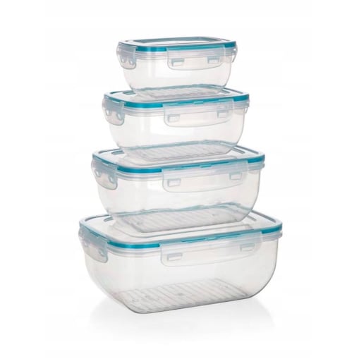 KOMPLET POJEMNIKI PLASTIKOWE na jedzenie żywność przechowywanie lodówki