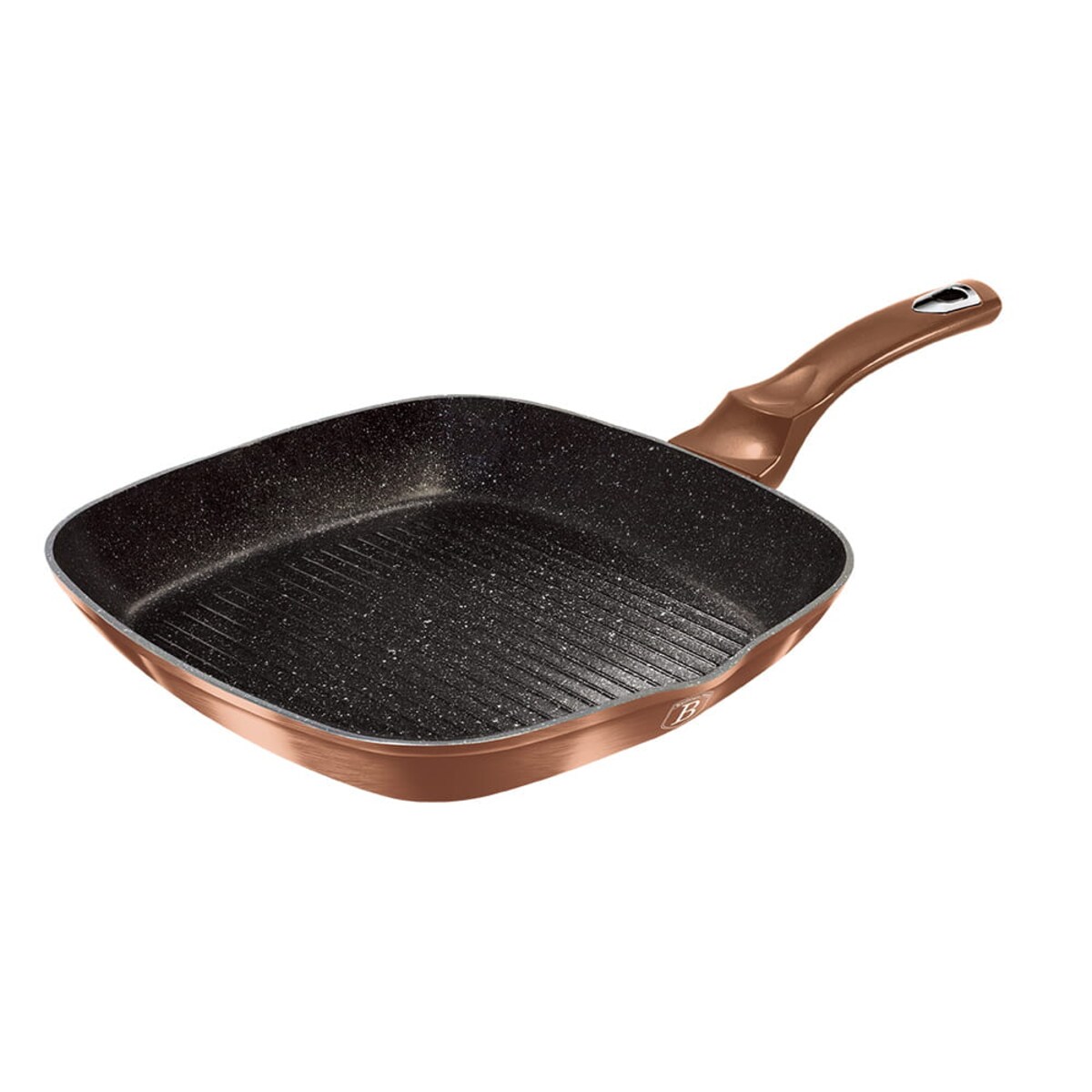 Patelnia z powłoką granitową grill 28cm BERLINGER HAUS Metallic Rosegold