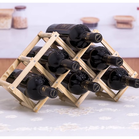 restaer drewniany stojak na wino 45x12x16 cm