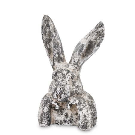 Figurka - szare popiersie królika 30x22x16,5 cm TORINO