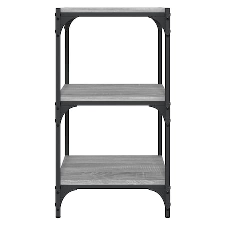 vidaXL Regał na książki, szary dąb sonoma, 40x33x70,5 cm