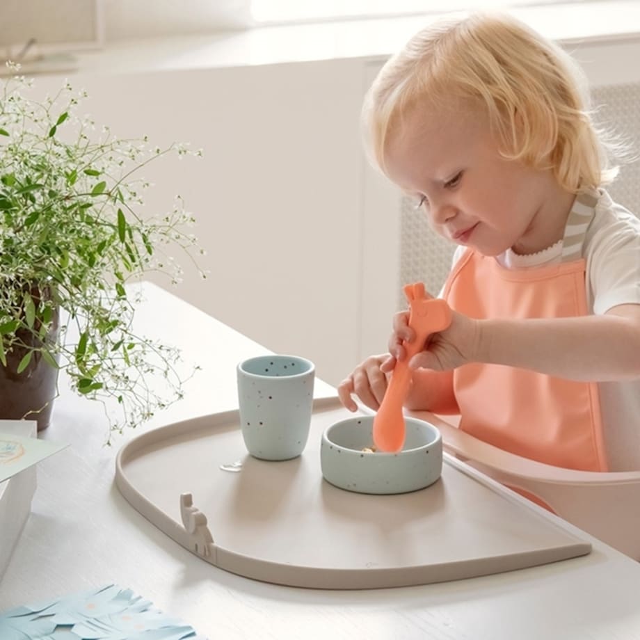 Done by Deer Łyżeczka Silikonowa 2 szt Lalee Papaya