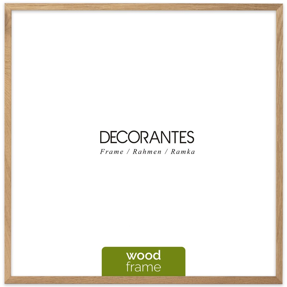 Ramka na zdjęcia 50x50 cm ramka drewniana dębowa naturalna foto ramka z litego drewna dębowego kwadratowa OAK FRAMAI