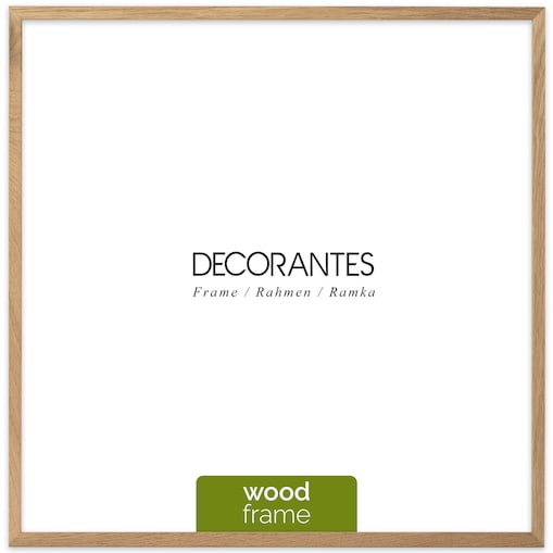 Ramka na zdjęcia 50x50 cm ramka drewniana dębowa naturalna foto ramka z litego drewna dębowego kwadratowa OAK FRAMAI