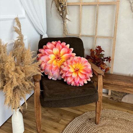 Poduszka jesienna kwiat Dalia mała