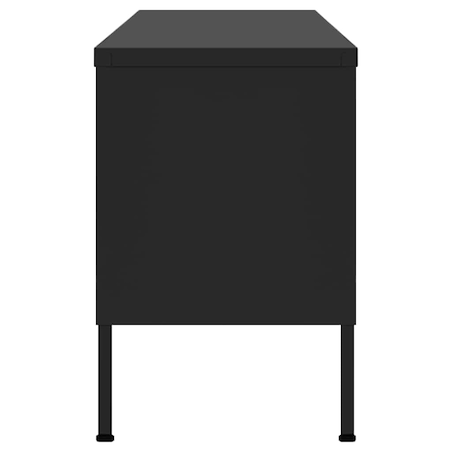 vidaXL Szafka pod telewizor, czarna, 105x35x50 cm, stalowa