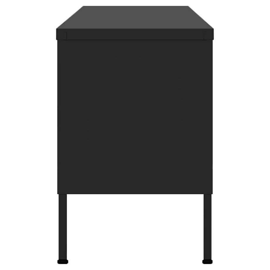 vidaXL Szafka pod telewizor, czarna, 105x35x50 cm, stalowa