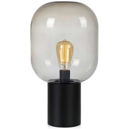 Stojąca LAMPA industrialna BROOKLYN 107481 Markslojd szklana LAMPKA stołowa loftowa na biurko czarna przydymiona
