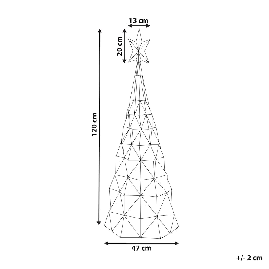Dekoracja ogrodowa LED ICELAND 120 cm Choinka Kolorowy