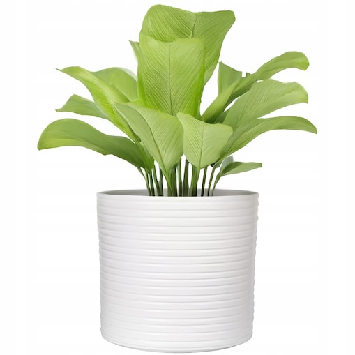 DONICZKA BIAŁA 13cm CERAMICZNA CYLINDER osłonka na balkon taras bonsai