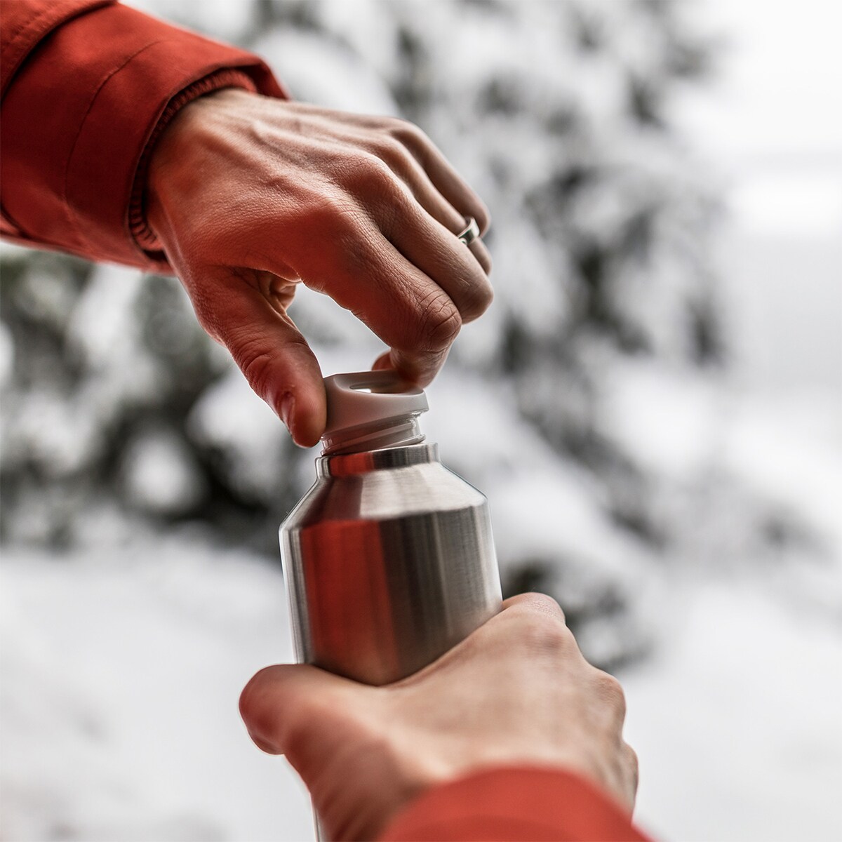 Butelka termiczna srebrna Steel, 500 ml, Monbento