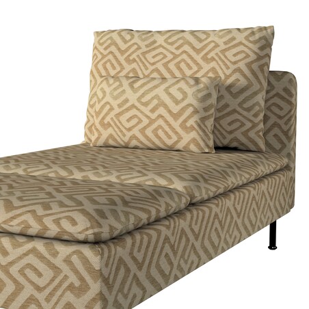 Pokrowiec na szezlong Söderhamn, kawowe wzory na beżowym tle, 93 x 151 x 83 cm, Cosy Home