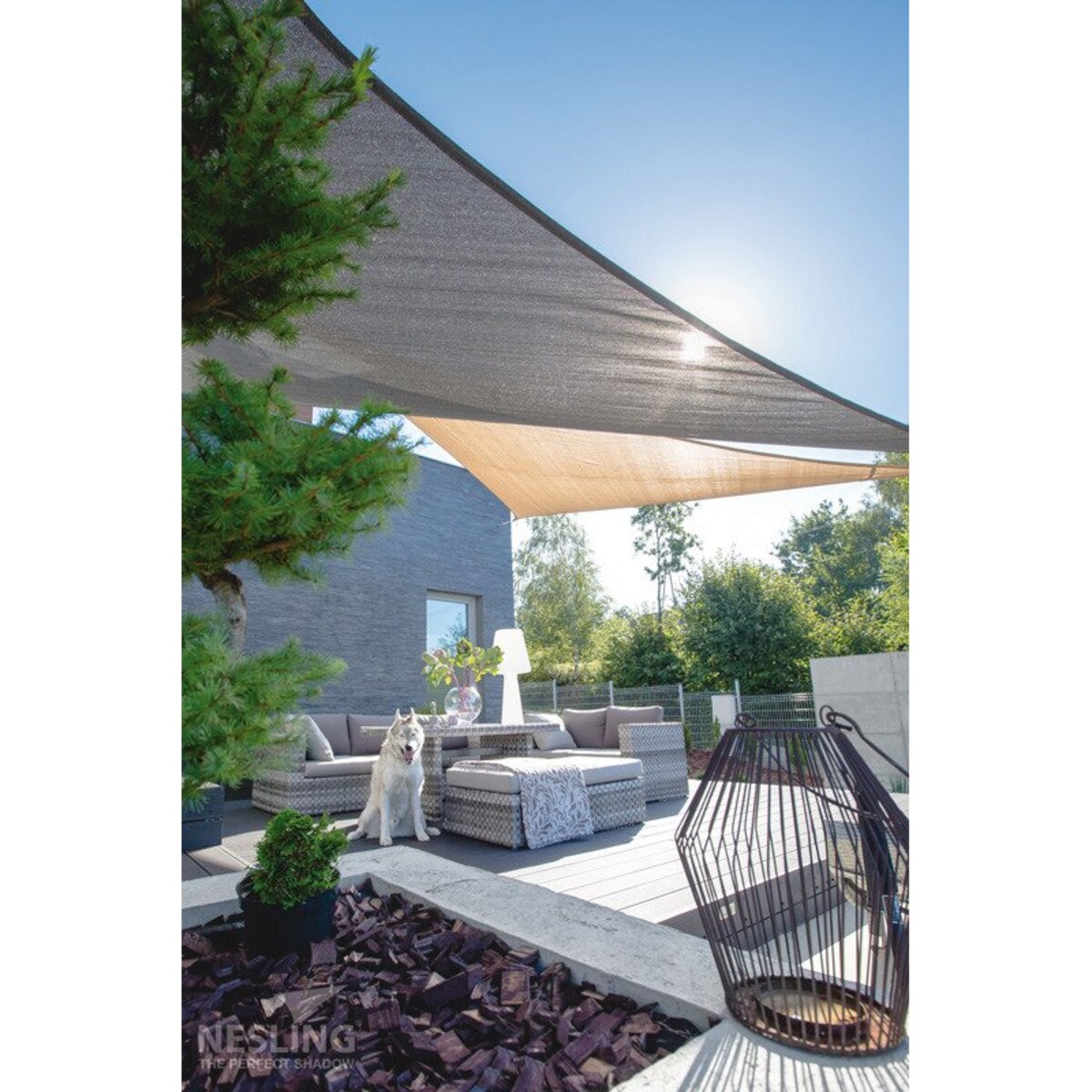 Żagiel Przeciwsłoneczny Ogrodowy Wodoodporny 3X3X3 M Zacieniacz Ciemnoszary