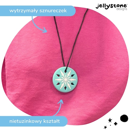 Wisiorek antystresowy Płatek śniegu turkusowy Jellystone Designs