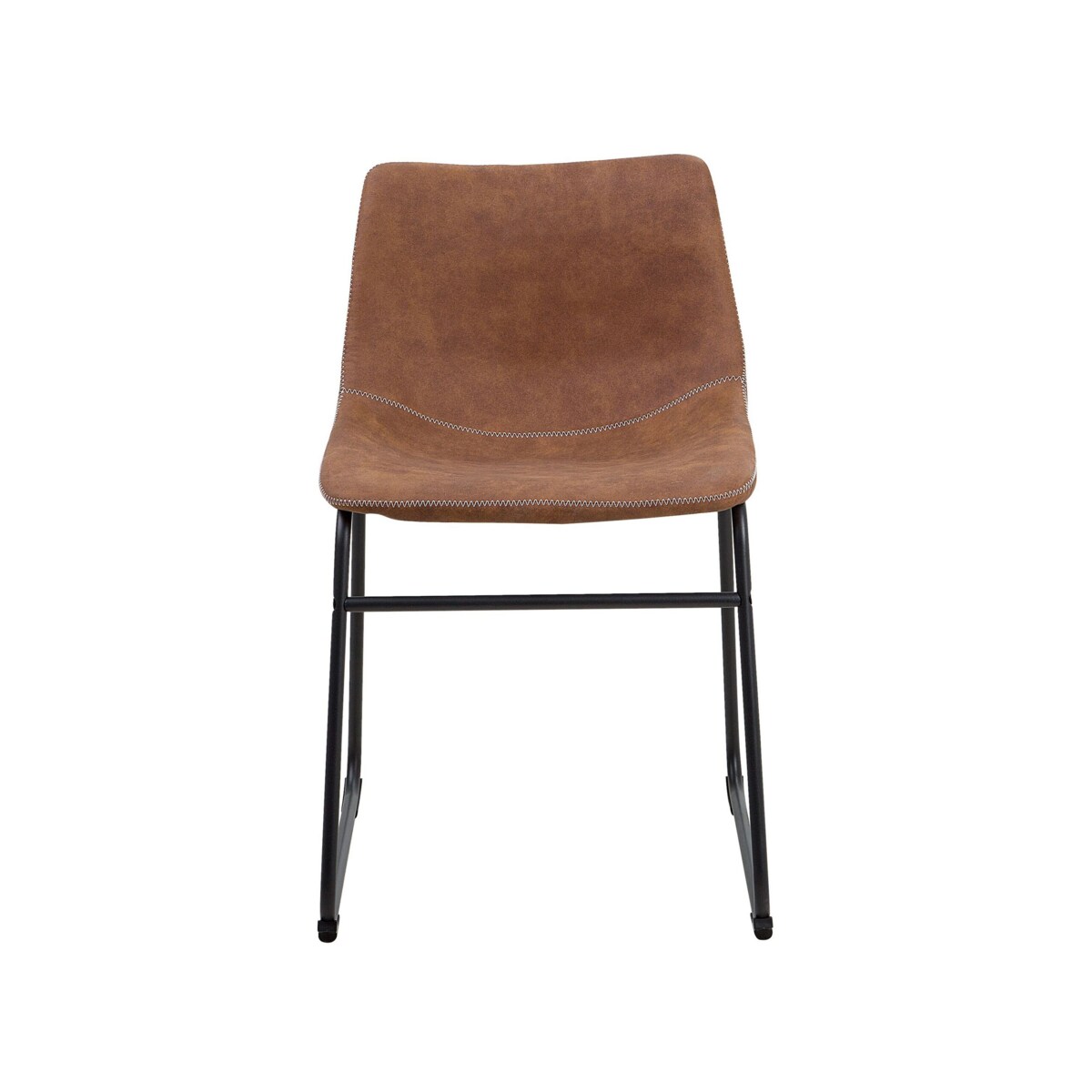 Zestaw 2 krzeseł do jadalni brązowy BATAVIA