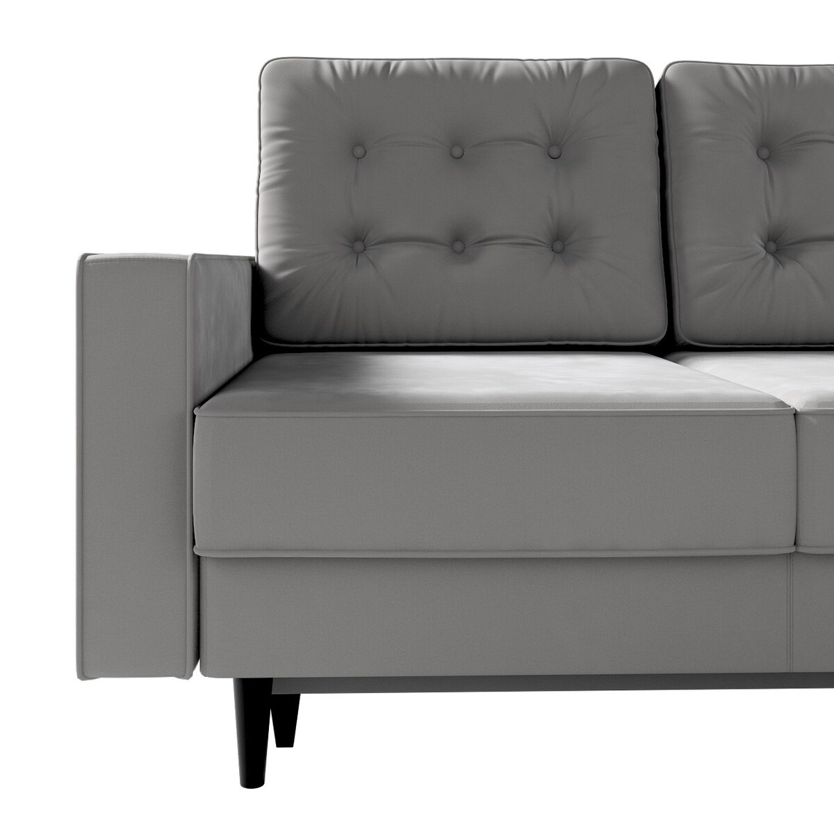 Narożnik rozkładany Svein, ciepły szary, 227 x 164 x 91 cm, Tkaniny tapicerskie - sofy