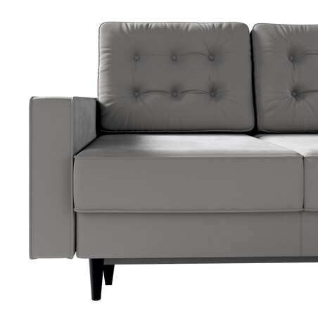 Narożnik rozkładany Svein, ciepły szary, 227 x 164 x 91 cm, Tkaniny tapicerskie - sofy