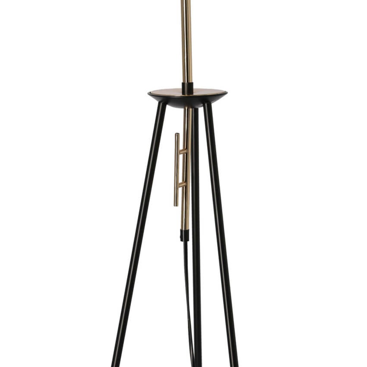 Nowoczesna lampa podłogowa Taflo z abażurem czarna biała