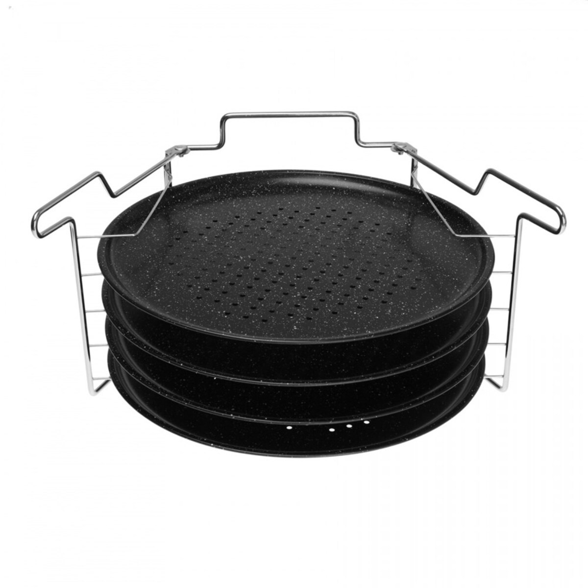 Kinghoff zestaw 4 form do pizzy ze stelażem KH1553