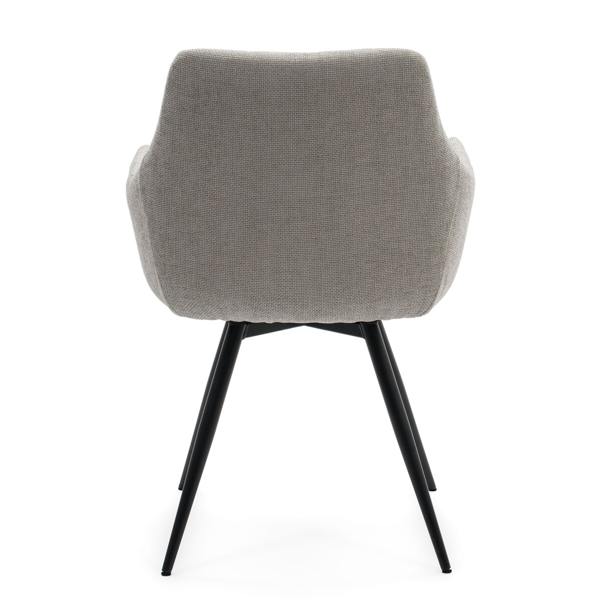 Krzesło tapicerowane obrotowe szenilowe do salonu LUGANO jasnoszare