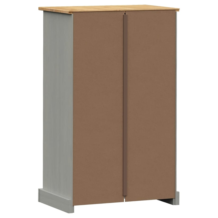 vidaXL Szafka na buty VIGO, szara, 60x35x96 cm, lite drewno sosnowe