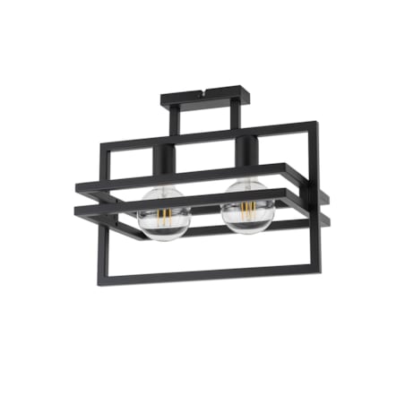 Metalowa lampa sufitowa Merci czarna do przedpokoju