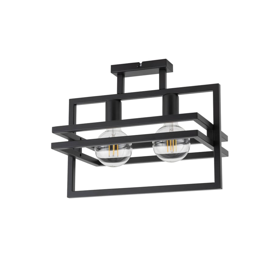 Metalowa lampa sufitowa Merci czarna do przedpokoju