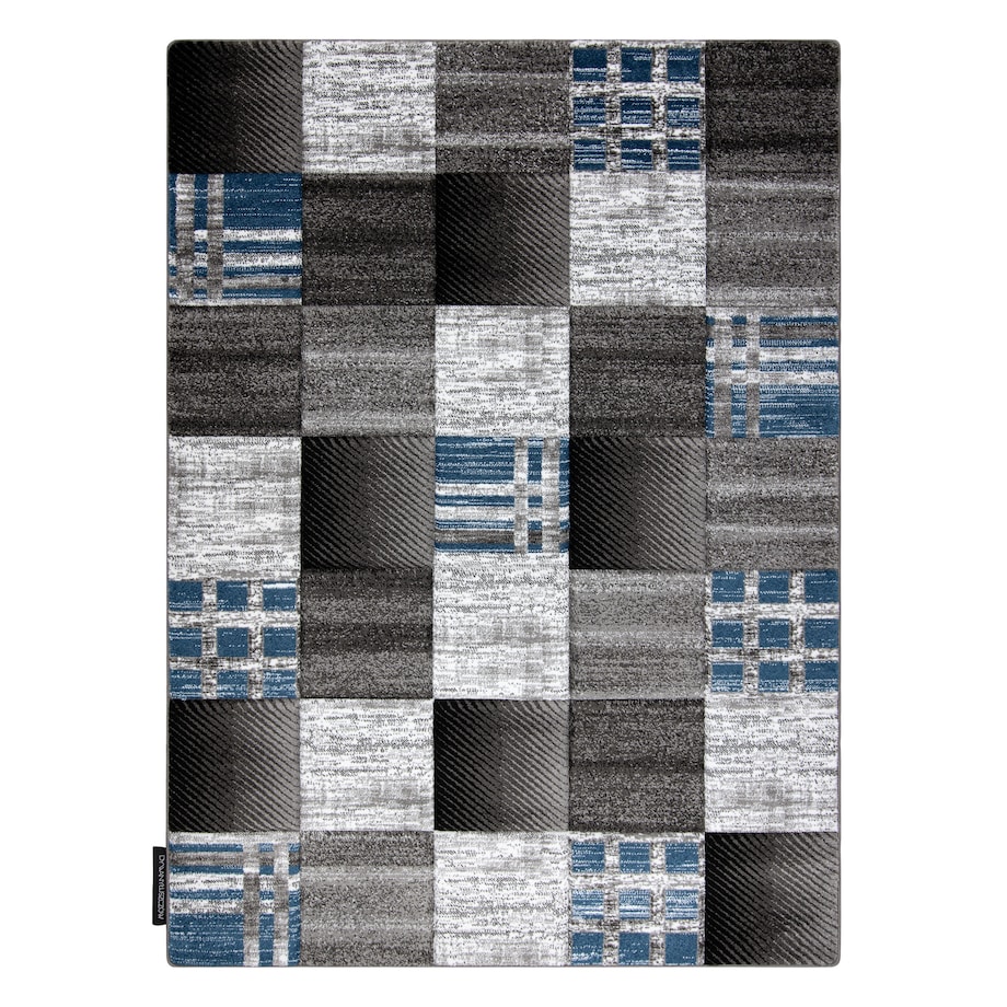 Dywan ALTER Siena Kwadraty kratka niebieski 140x190 cm