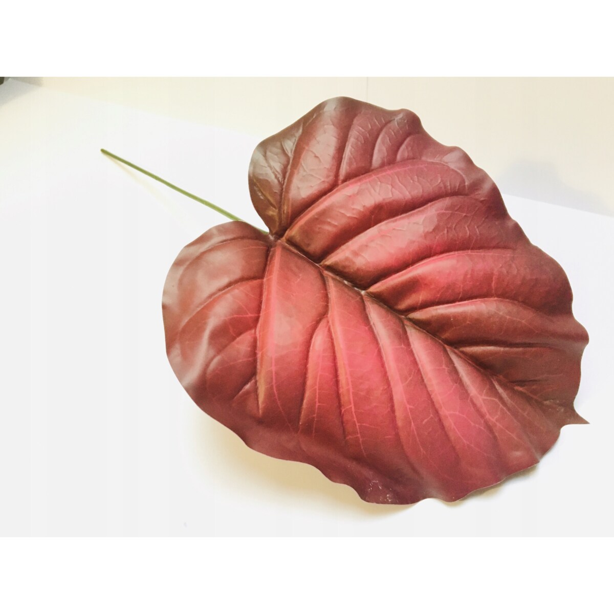 DUŻY LIŚĆ gumowany jak żywy do stroika wiązanki bukiet łodyga dodatek pik