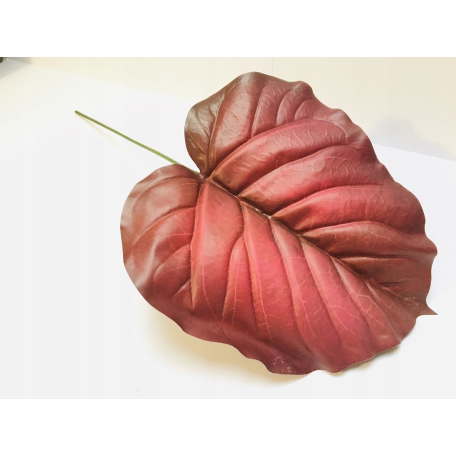 DUŻY LIŚĆ gumowany jak żywy do stroika wiązanki bukiet łodyga dodatek pik