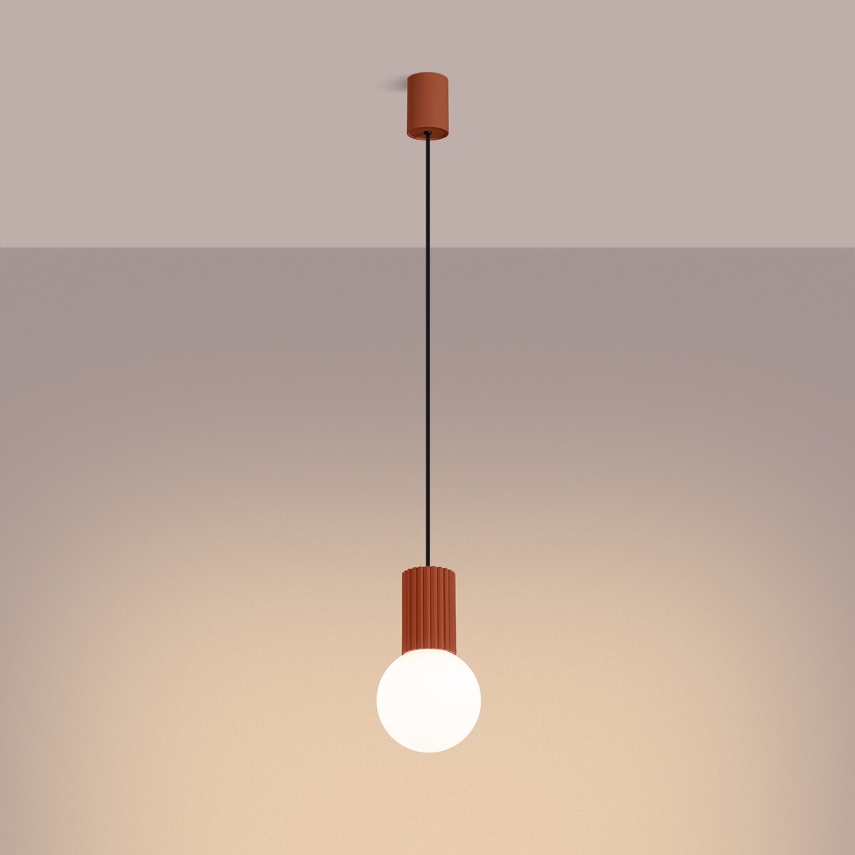 Lampa wisząca HALO 1 ochra czerwona