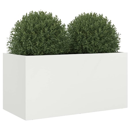vidaXL Donica, biała, 62x30x29 cm, stal