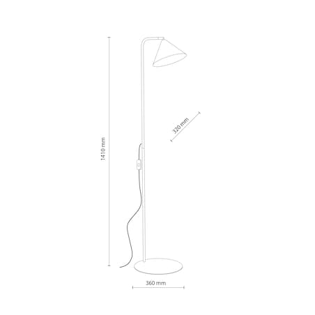 Lampa podłogowa TK Lighting CONO PISTACIO 16205 stylowa do salonu