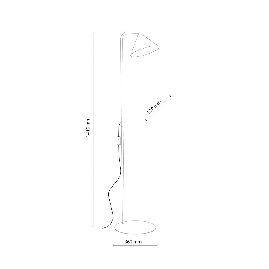 Lampa podłogowa TK Lighting CONO PISTACIO 16205 stylowa do salonu