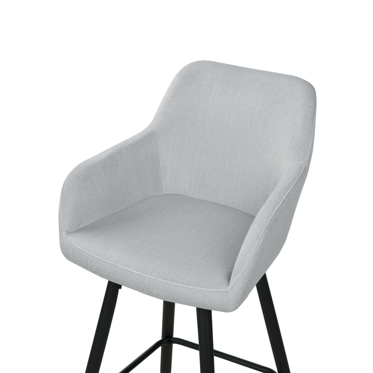 Zestaw 2 krzeseł barowych jasnoszary CASMALIA