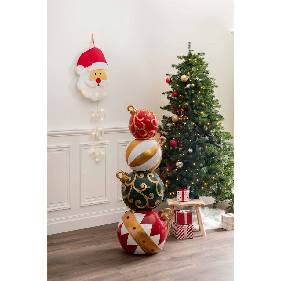 Duża dekoracja świąteczna - stos bombek 122 cm