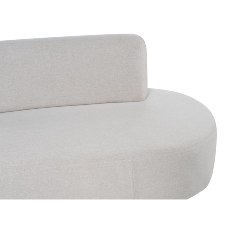 Sofa półokrągła 6-osobowa lniana szara SOLBERG