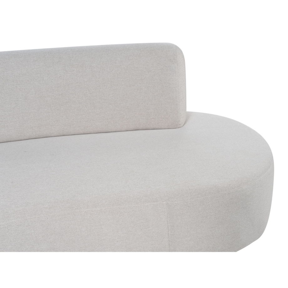 Sofa półokrągła 6-osobowa lniana szara SOLBERG